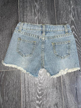 Load image into Gallery viewer, Sequin Blue Denim Shorts
