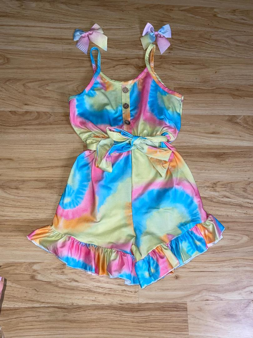 Tie Dye Ruffle Romper