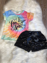 Load image into Gallery viewer, Tie Dyed Sequin Short Set
